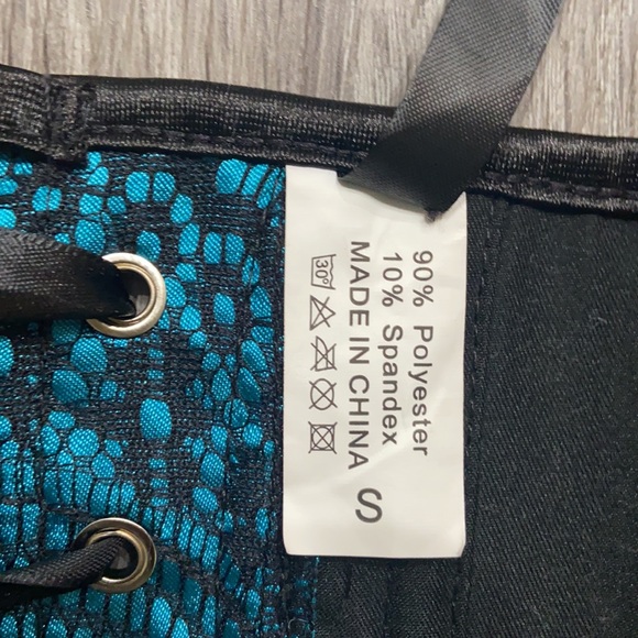 Adore Me Blue And Black Adjustable Corset Top - Picture 3 of 5